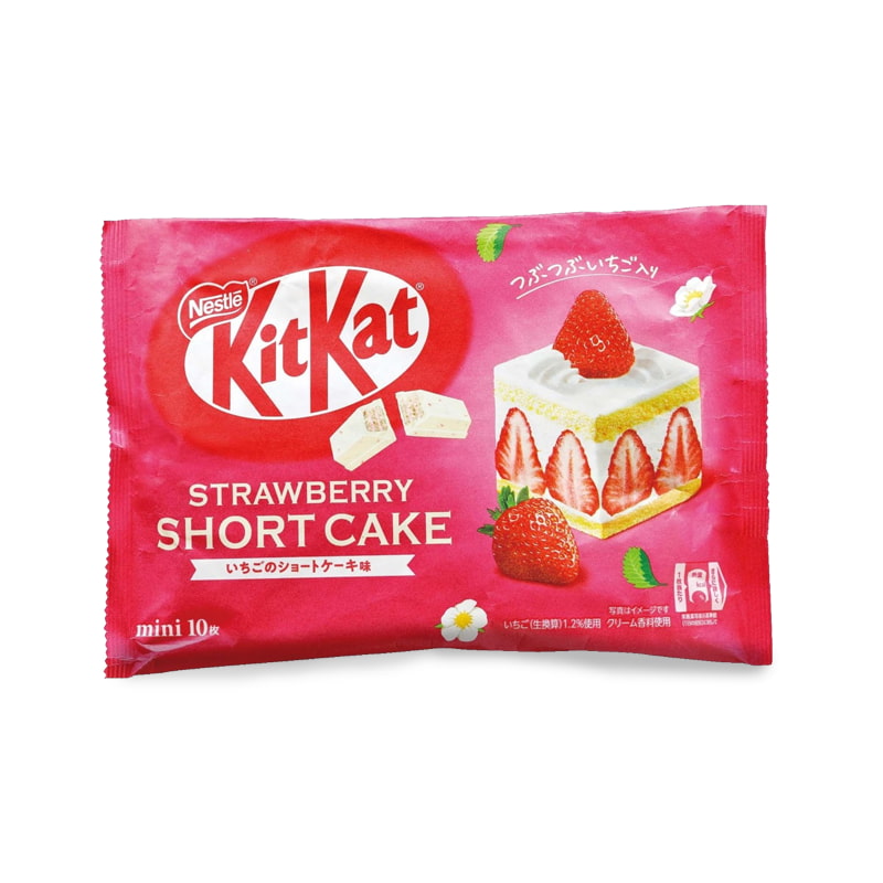 Strawberry shortcake flavored kitkats from Japan