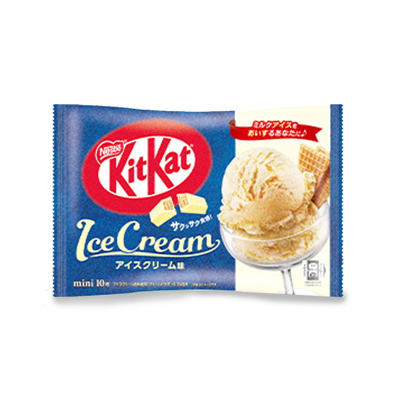 A pack of japanese kitkats, ice cream flavor