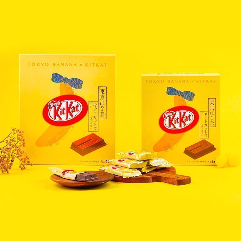 Two packs of Tokyo Banana KitKats