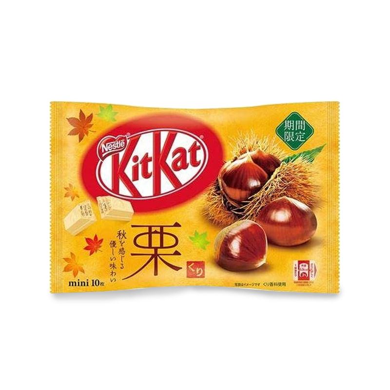 Japanese KitKats in Chestnut flavor